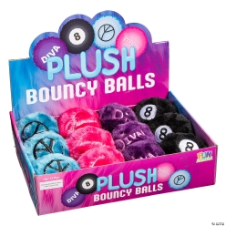 Plush Bouncy Balls - 12pk